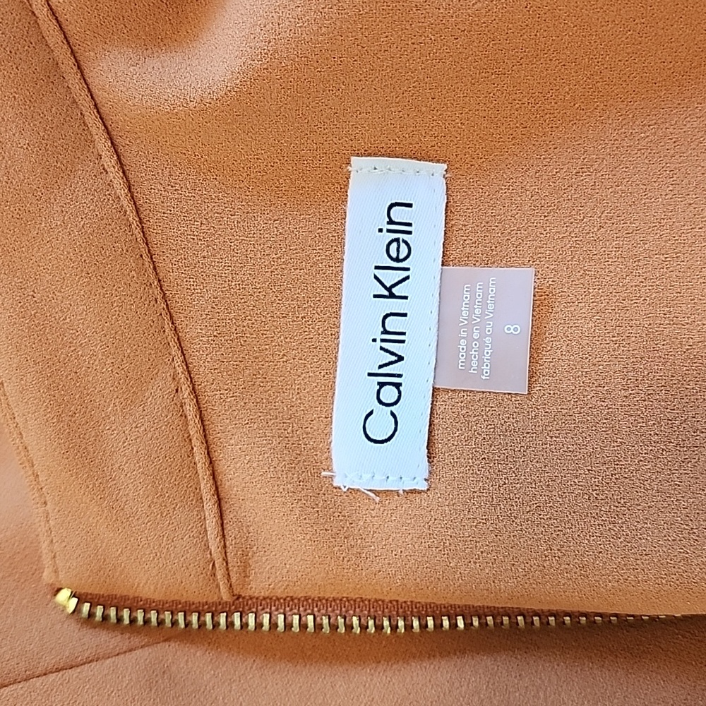 NWT Calvin Klein Sleeveless Bow Neck Sheath Dress, Size 8 - Picture 12 of 14